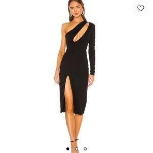 h:ours Pagne Midi Dress in Black